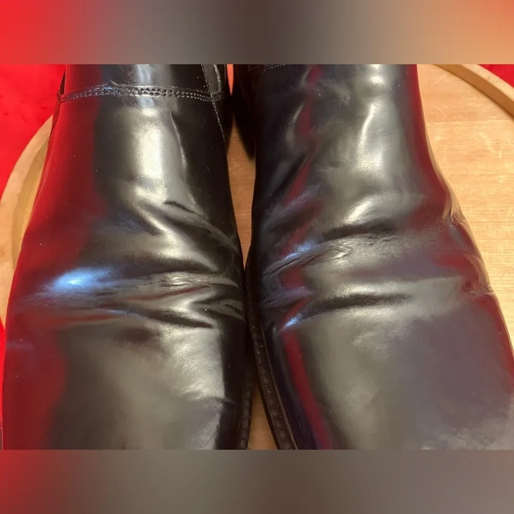 Stacy Adams Black Leather Slip On Dress Shoes Size 12M